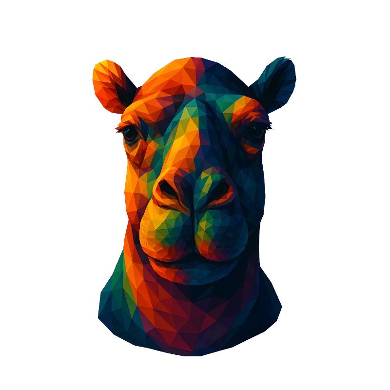 WPAP Style Animals - Camel Portrait
