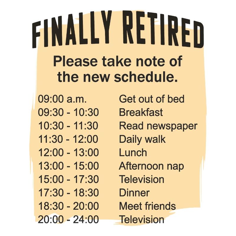 Retired Schedule Daily Routine
