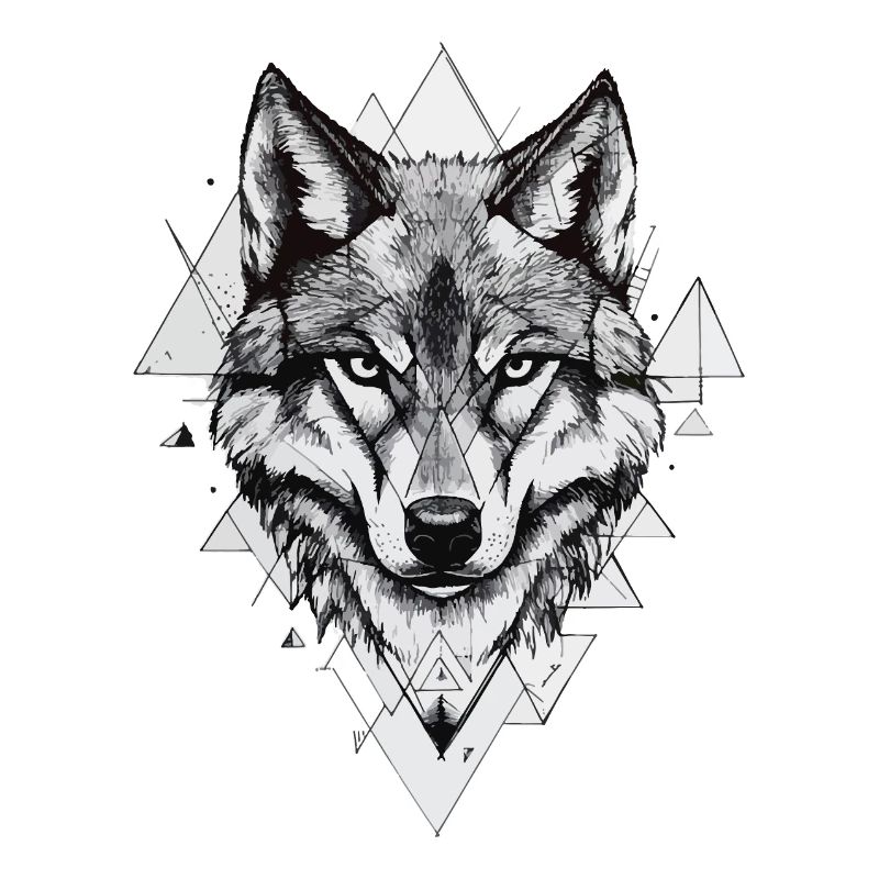 Wolf Wolf Head Geometric Art Nature Wilderness
