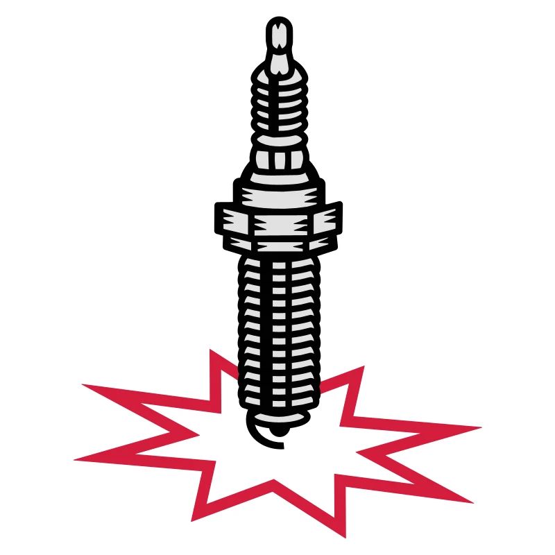 A spark plug with spark