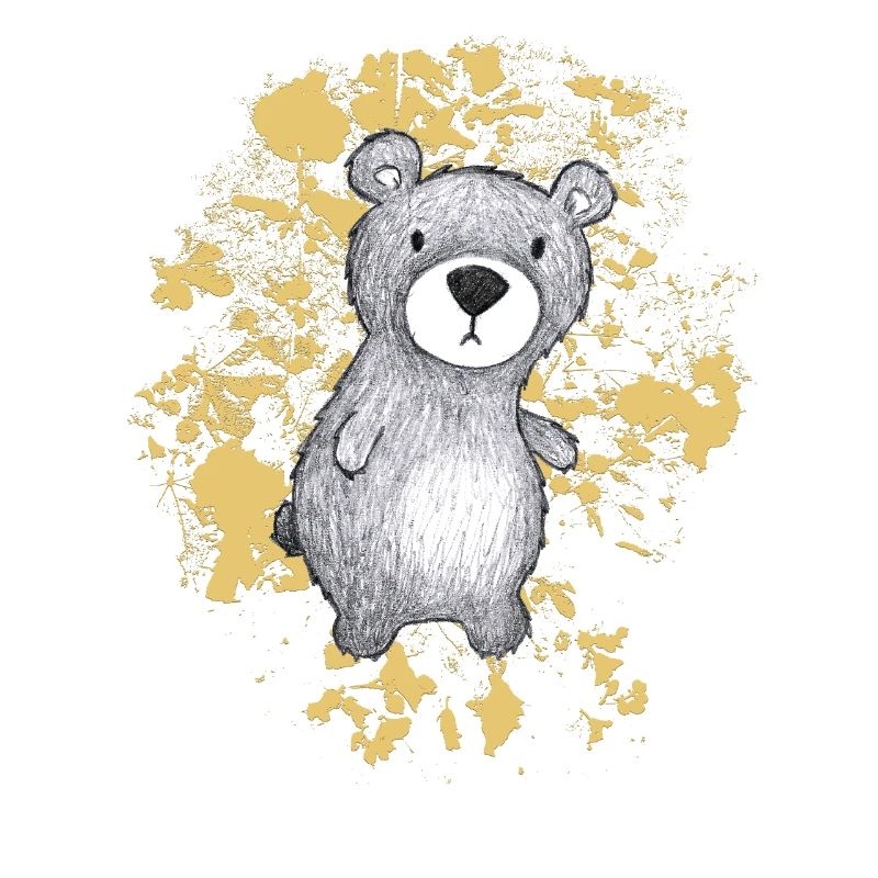 Bär mit honiggelben Blättern