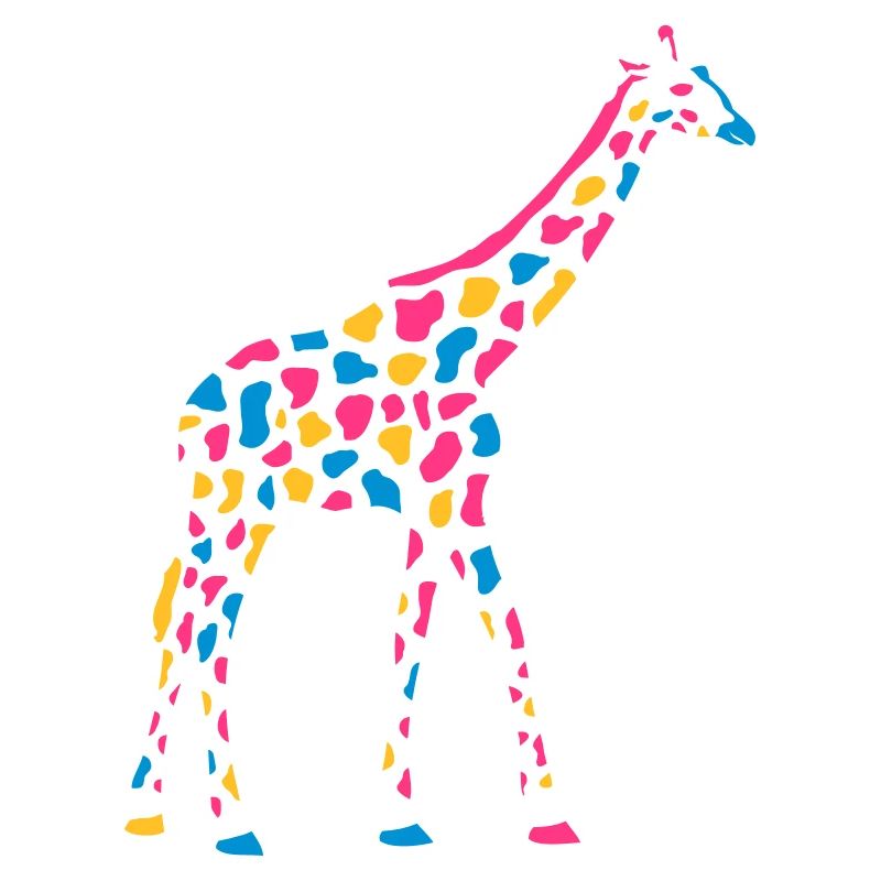 Giraffe Afrika Savanne Bunte Farbe Giraffen Muster