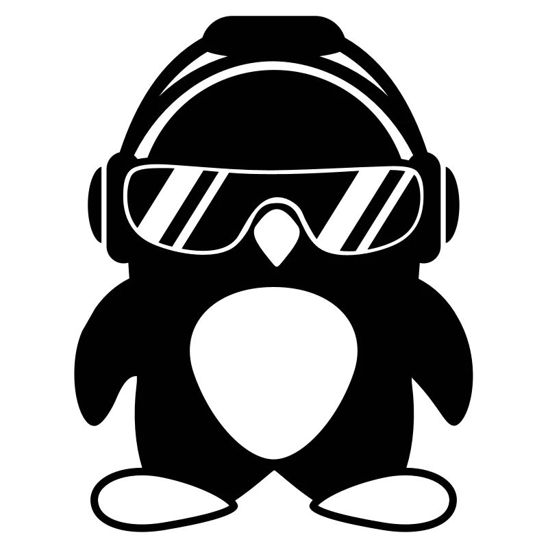 Pinguin mit Kopfhörer