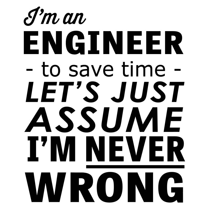 Im an Engineer Assume Im Never Wrong