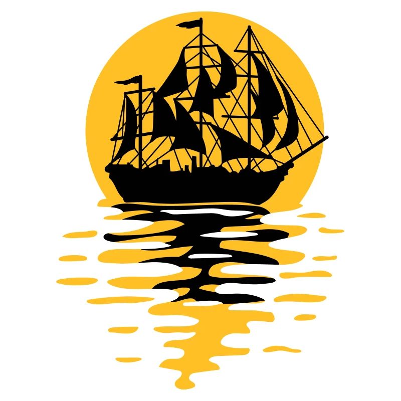 Sailing ship silhouette design