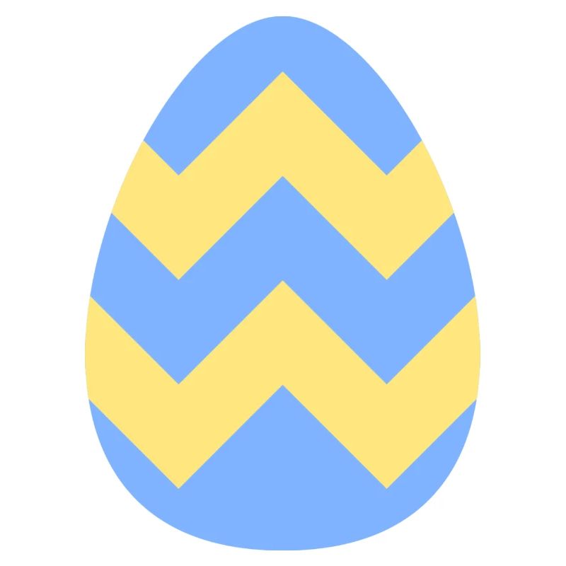 Easter egg with chevrons