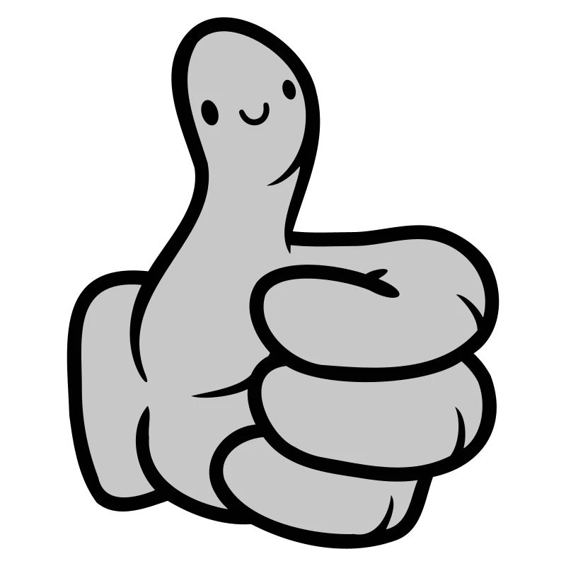 Gesicht Comic Hand Daumen