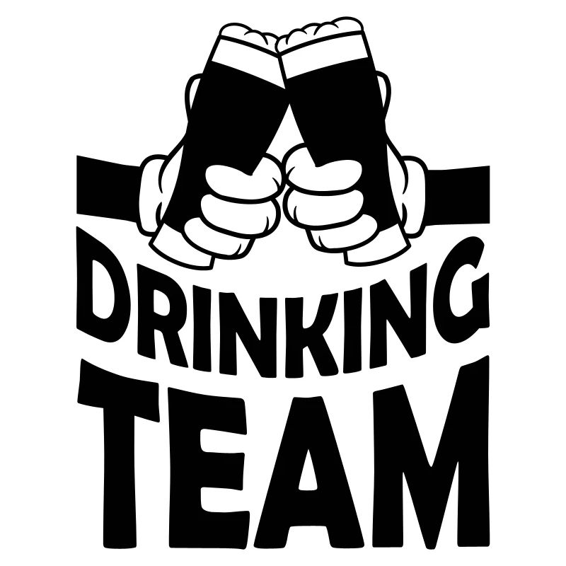 Amis buvant de la bière d’équipe