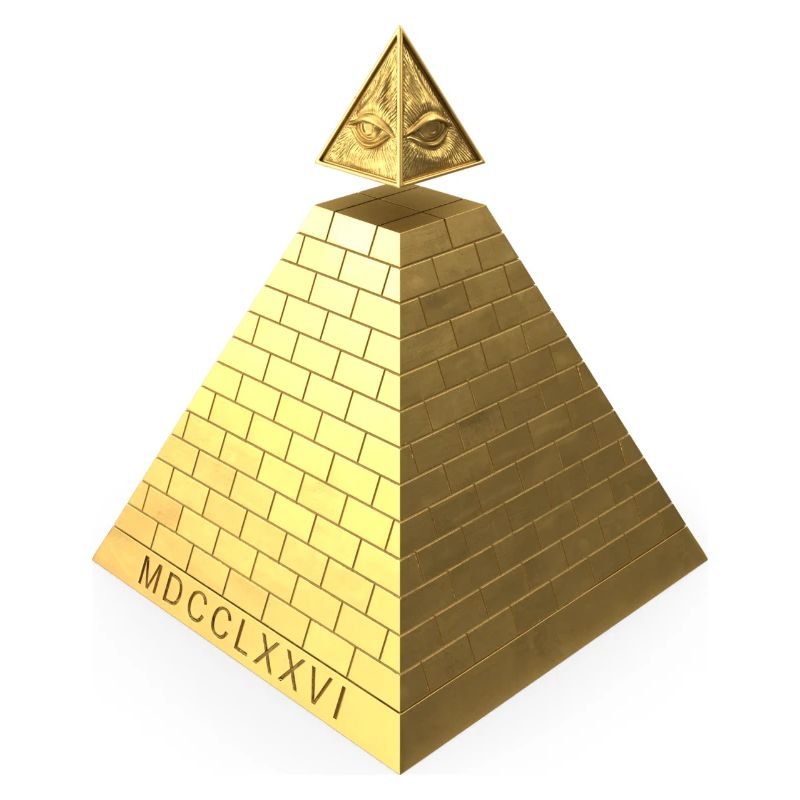 Illuminati Pyramid Gold 3D