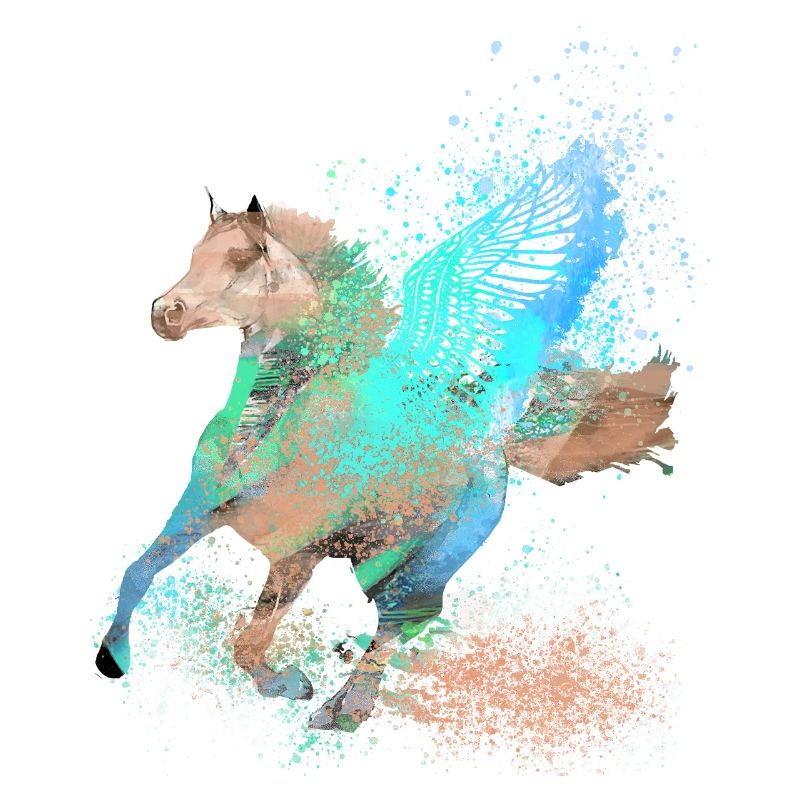 fliegendes pferd,pferd mit flügel,pferd,graffiti