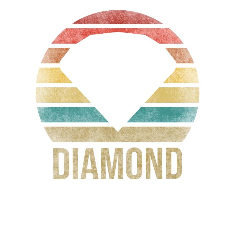 Ruby Gemstone Retro Sunset