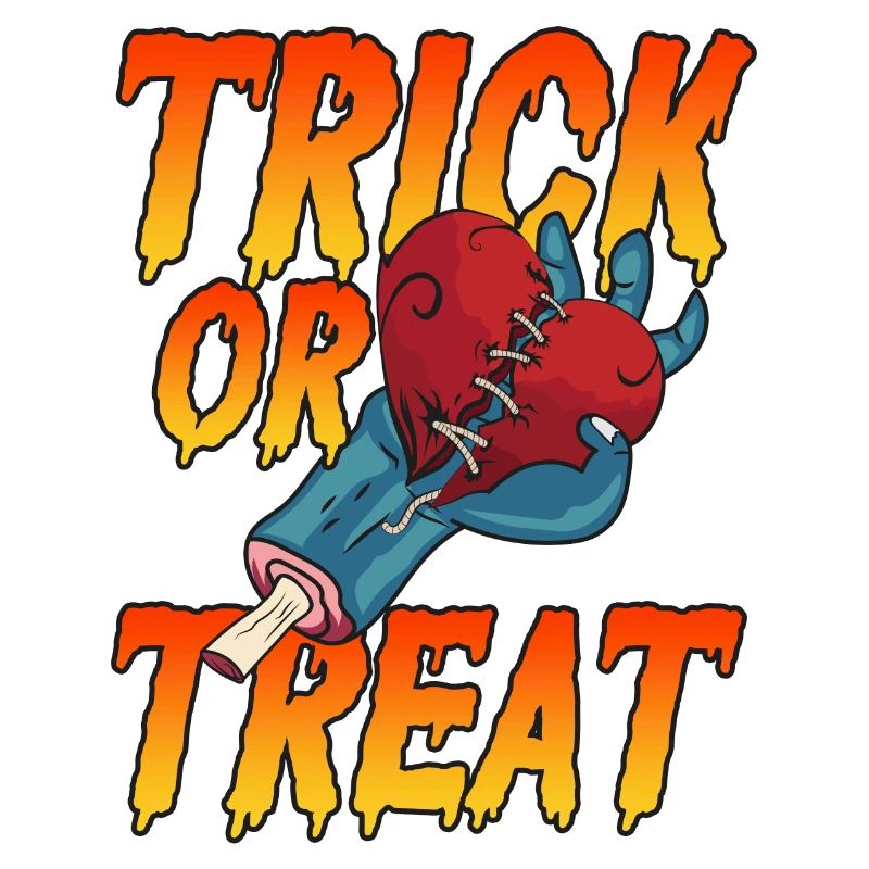 Halloween Trick or Treat Süßes oder Saures Herz