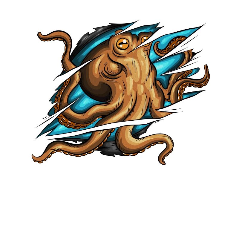 Displaced scratch octopus squid costume