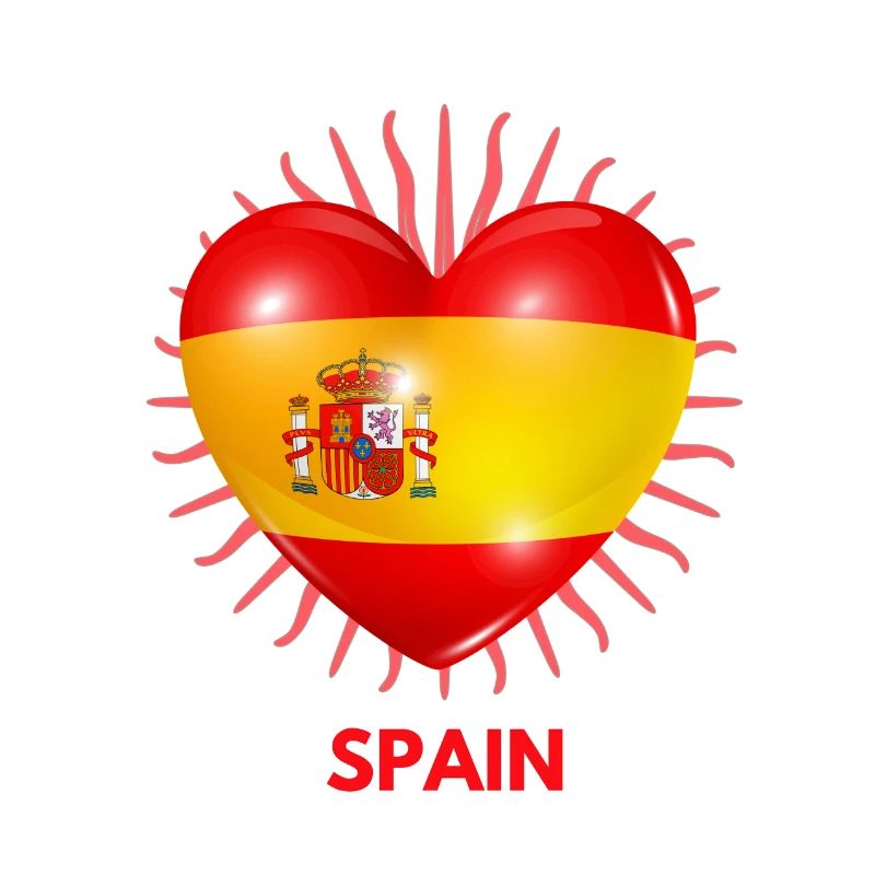 WM Quatar I Love Spain Pattern