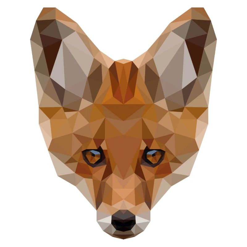 Fox | Polygon fox head | Fuchskopf geometric