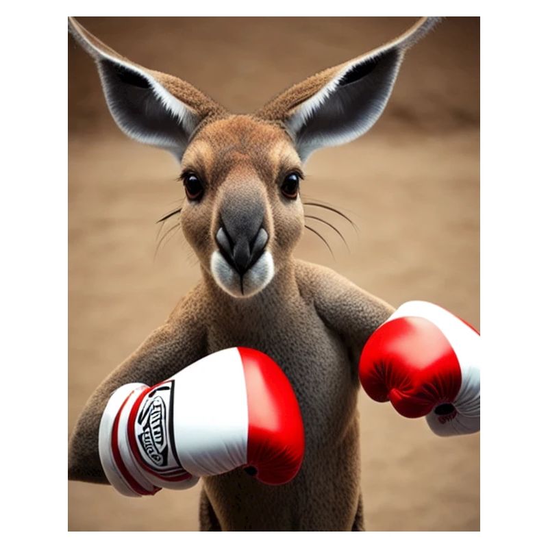 boxing kangaroo comic drawing animal australia