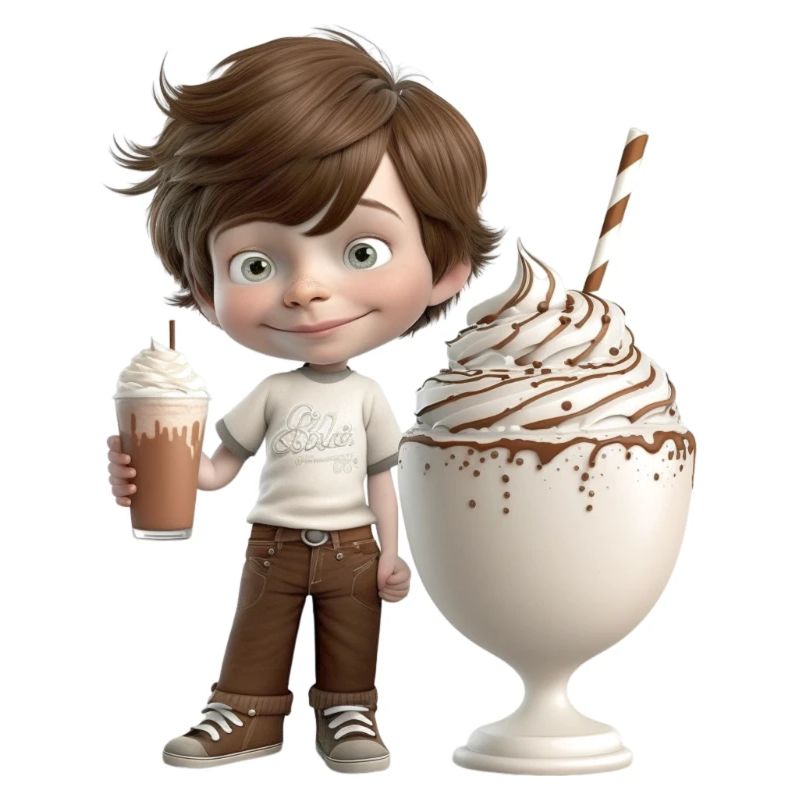 Lächelnder Junge - MILKSHAKE