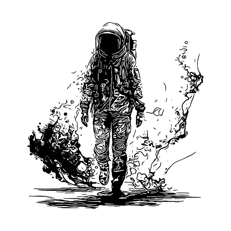 Astronaute dans le désert de Moondust