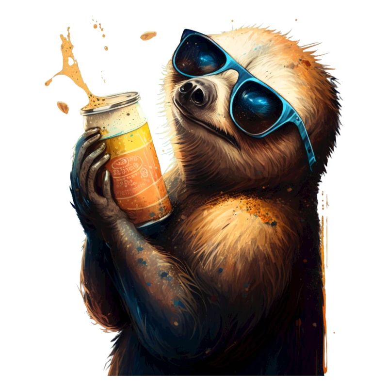 Coolest beer drinker: a sloth