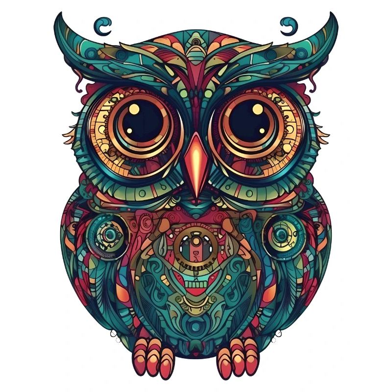 Schöne Eule mit großen Augen