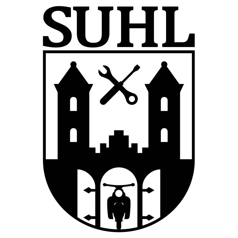 Suhl Emblem with Simson Star Sparrowhawk Hawk