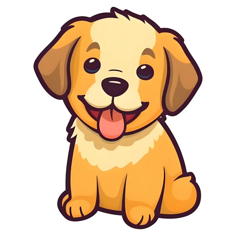 Petit chien mignon « Charlie » dans le style comique