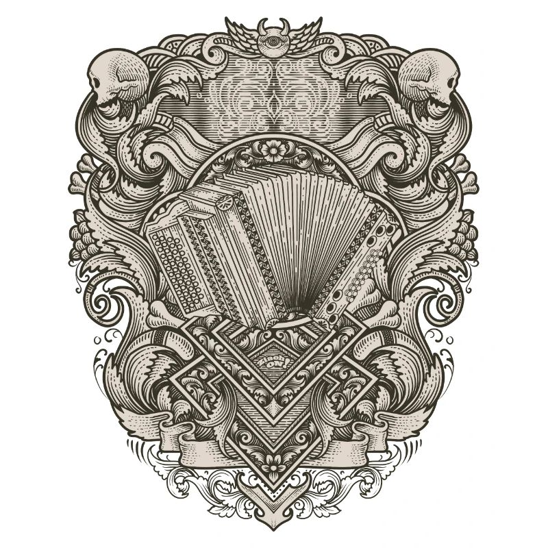 Styrian Harmonica Vintage Illu | ZiachON!