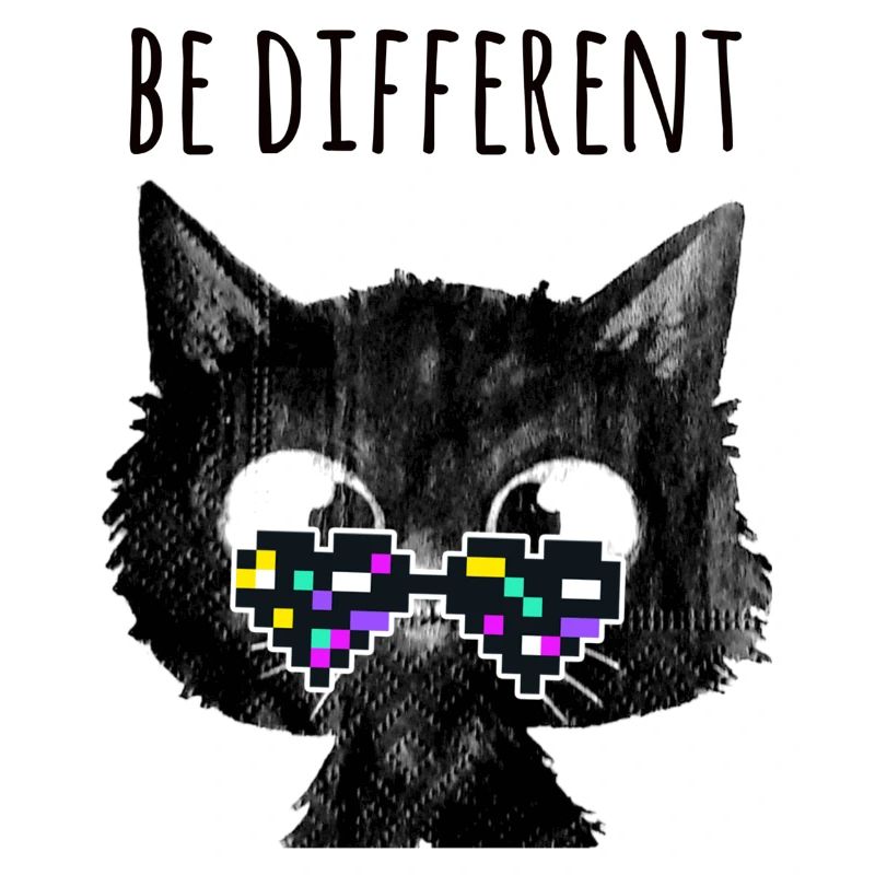 Cat, be different ,nerd,pixel glasses, pixel