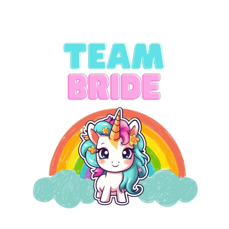 "Team Bride" Einhorn-Design
