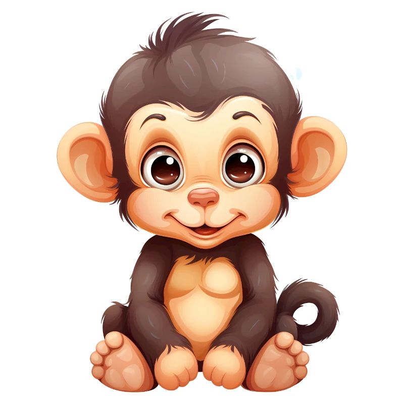 Bébé chimpanzé mignon