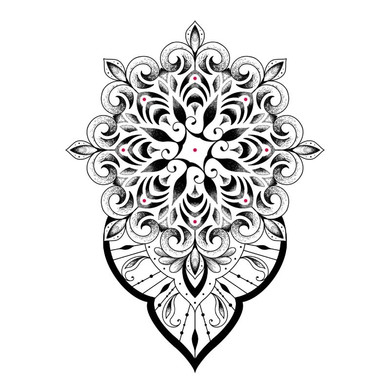 Mandala graphique dot work