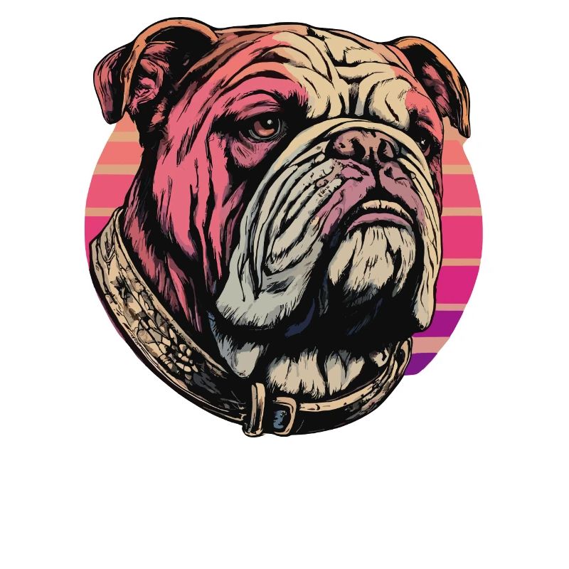 Impression d’art bouledogue élégant
