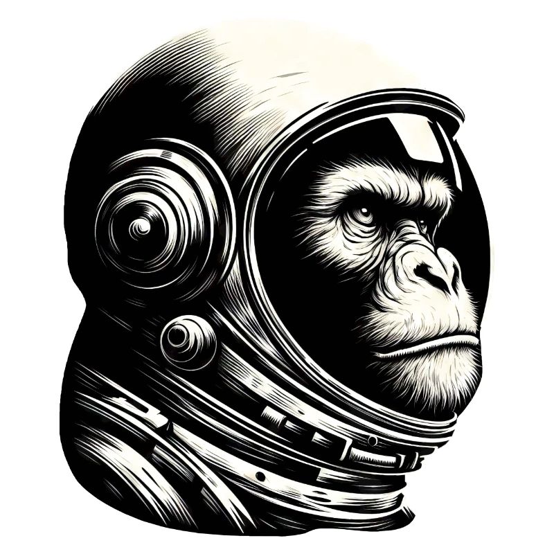 Chimpanzé, Astronaute, Réfléchi, Cosmos
