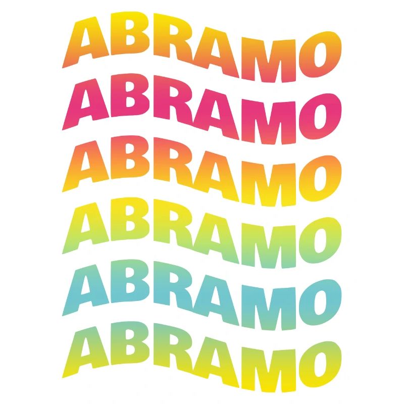 Abraham t-shirt text wave effect wave effect