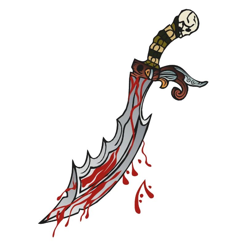 Dagger Knife Dagger Blood Desisn 904 W