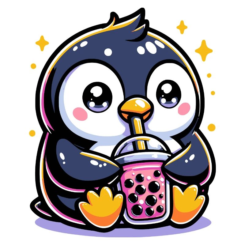 Bubble Tea Penguin Boba Tea Kawaii Geschenk