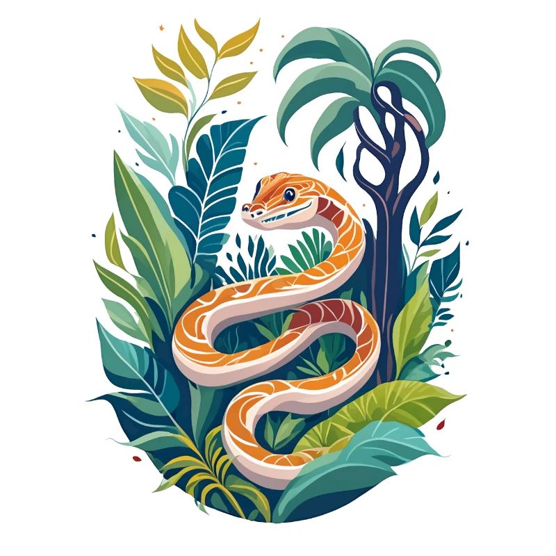 Serpent dans la jungle