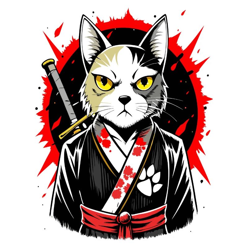 Chat samouraï