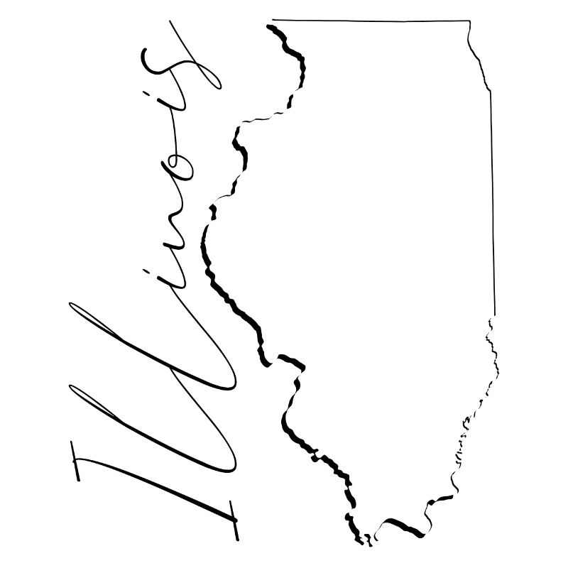 Illinois (United States) | Map | Shadow Script