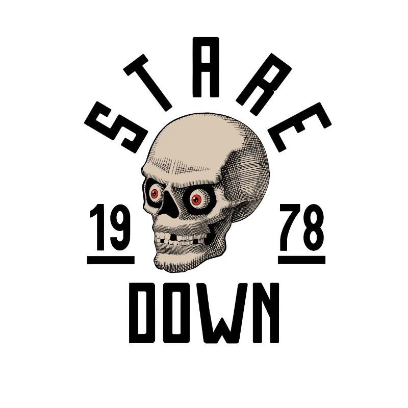 Starrender Schädel