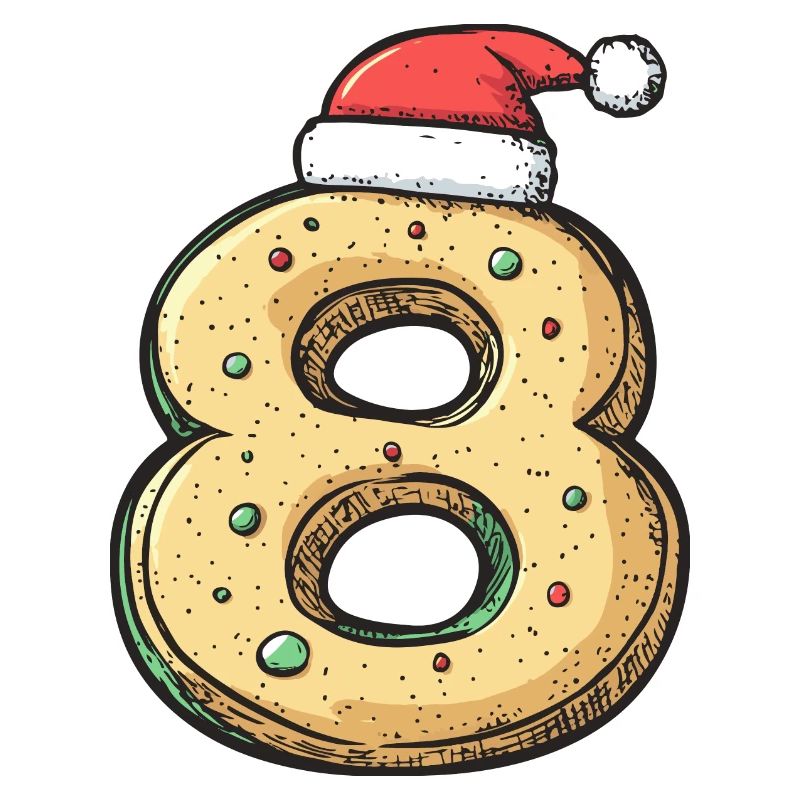 Biscuit de Noël à 8 chiffres