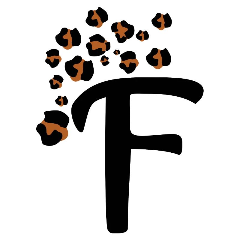 Letter f leopard patterns