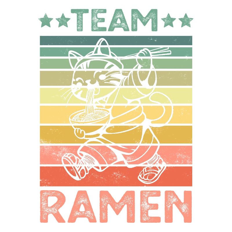 Cat Eats Ramen Noodles