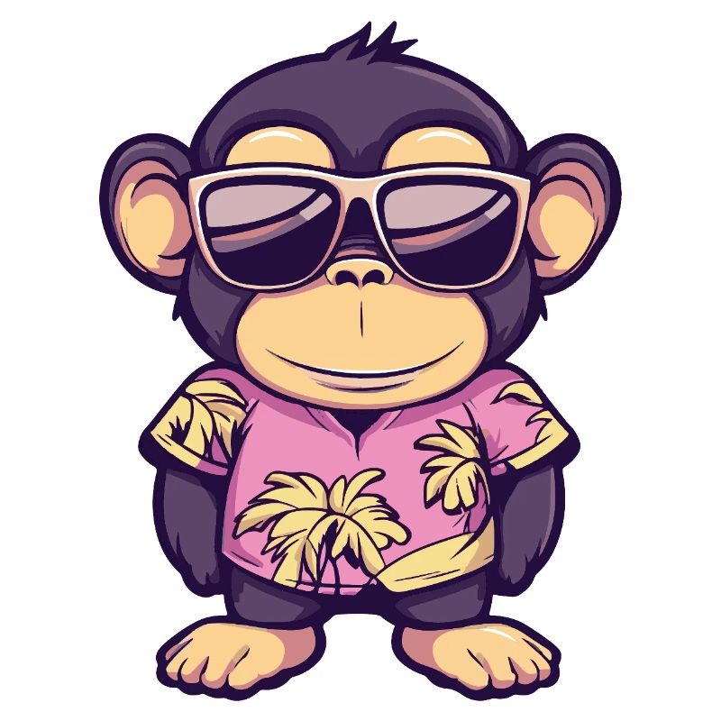 Affe Comic Lustig Sommer