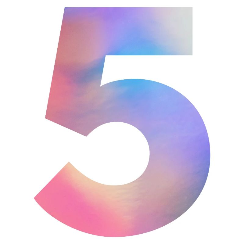 Numéro 5 coloré