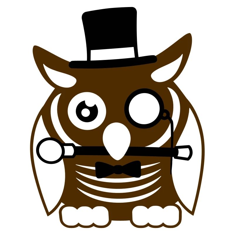 Sir hibou chapeau haut de forme monocle verres riches M.