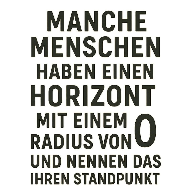 Nullradius-Horizont Standpunkt Spruch
