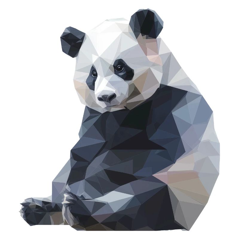 Conception du logo Panda I Low Poly Art
