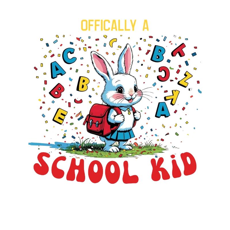 Conception d’écolier lapin mignon