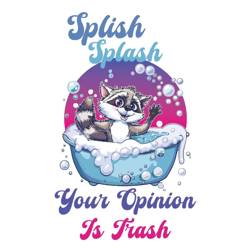 Raccoon Splish Splash